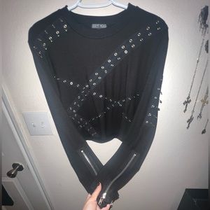 current mood bondage punk top 🖤